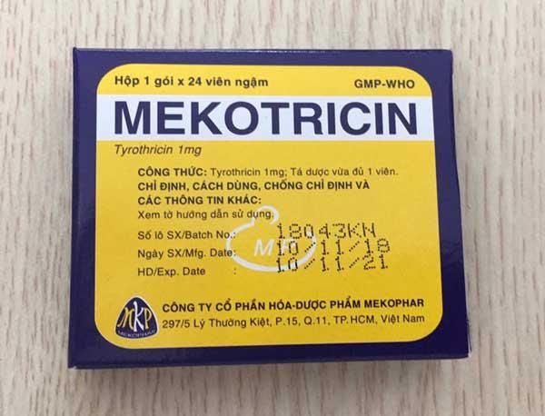 vi&ecirc;n ngậm Mekotricin trị vi&ecirc;m ni&ecirc;m mạc