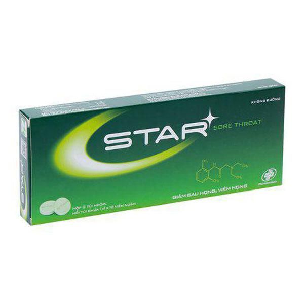 Vi&ecirc;n ngậm s&aacute;t tr&ugrave;ng m&aacute;t họng Star Sore Throat