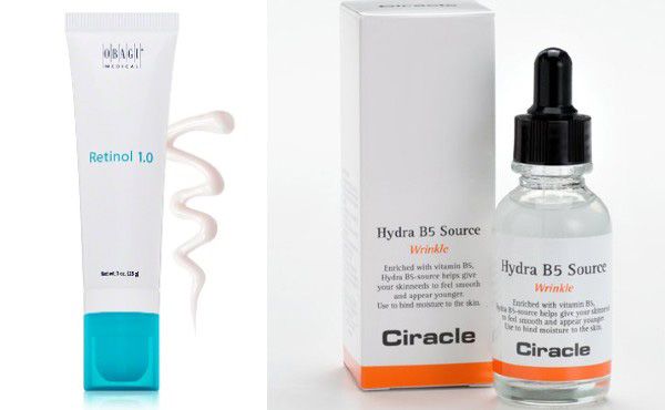 Kết hợp Obagi Retinol 1% v&agrave; Ciracle Hydra B5 Source Wrinkle Serum