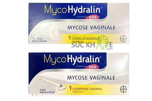 Vi&ecirc;n đặt phụ khoa Mycohydralin 500mg của Ph&aacute;p ch&iacute;nh h&atilde;ng