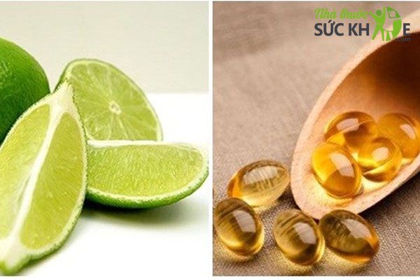 C&aacute;ch trị th&acirc;m n&aacute;ch bằng chanh v&agrave; vitamin E