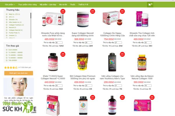 mua collagen tại nh&agrave; thuốc sức khỏe