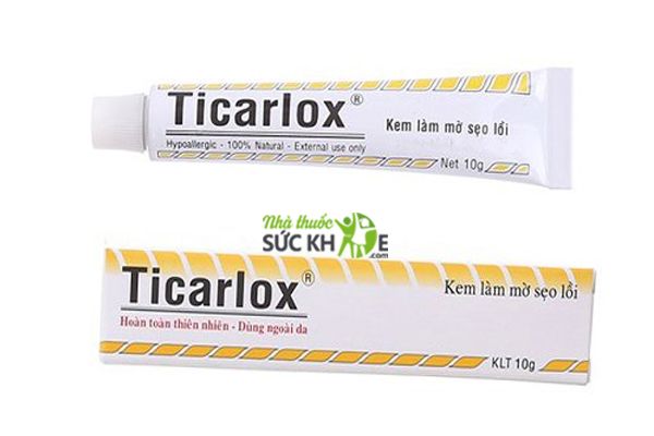 Ticarlox hỗ trợ l&agrave;m mờ sẹo, mờ vết th&acirc;m