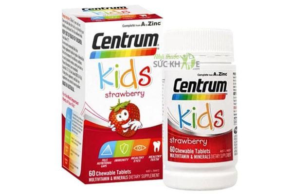Vi&ecirc;n nhai bổ sung vitamin tổng hợp cho b&eacute; 7 tuổi Centrum Kids Strawberry