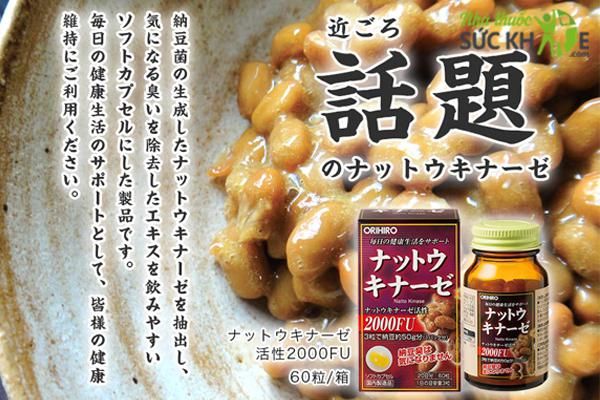 Vi&ecirc;n u&ocirc;́ng hỗ trợ tim mạch của Nhật Nattokinase 2000FU Orihiro