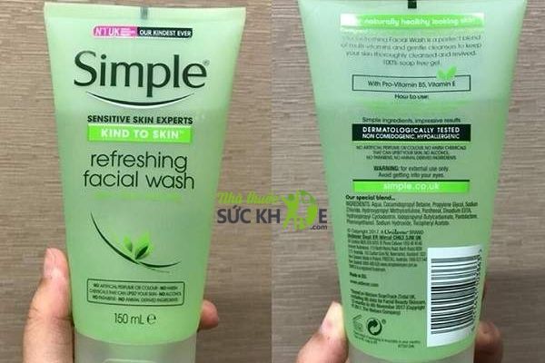 Ph&acirc;n biệt sữa rửa mặt Simple ch&iacute;nh h&atilde;ng v&agrave; Fake