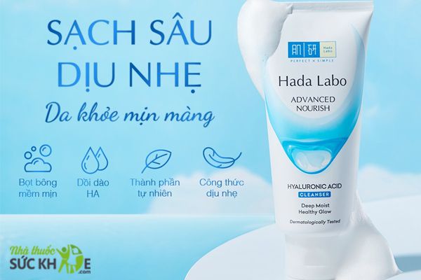 Kem rửa mặt dưỡng ẩm tối ưu Hada Labo