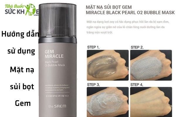 Mặt nạ sủi bọt The Saem Gem Miracle Black Pearl O2 Bubble Mask