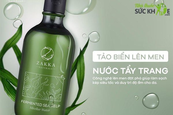 Nước tẩy trang tảo biển l&ecirc;n men Zakka Naturals Fermented Sea Kelp Micellar Water