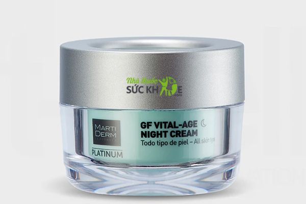Kem dưỡng ẩm cho nam ngừa l&atilde;o h&oacute;a MartiDerm Platinum GF Vital Age Night Cream