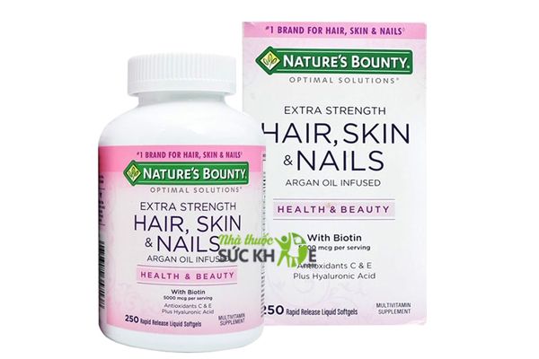 Hair Skin Nail Nature's Bounty l&agrave;m đẹp da, t&oacute;c v&agrave; m&oacute;ng