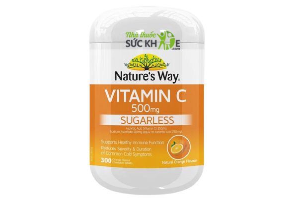 Vi&ecirc;n nhai hỗ trợ bổ sung Vitamin C 500mg Nature&rsquo;s Way của &Uacute;c
