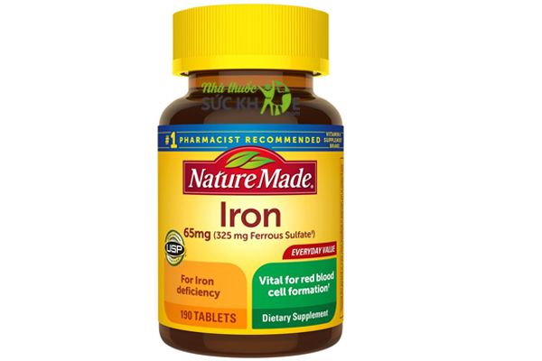 Vi&ecirc;n hỗ trợ bổ sung sắt Nature Made Iron 65mg của Mỹ