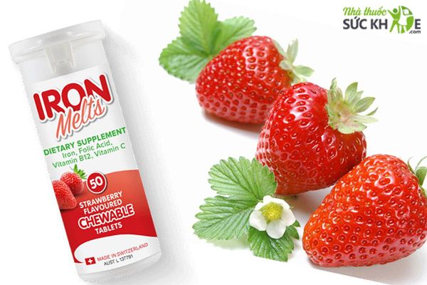 Vi&ecirc;n Iron Melts bổ sung sắt, Acid Folic, Vitamin B12, Vitamin C