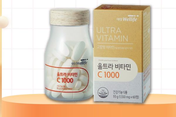 Ultra Vitamin C 1000 Daesang Wellife set 2 hộp x 60 vi&ecirc;n