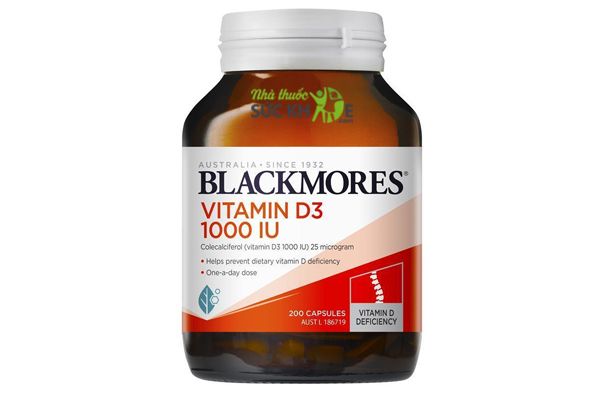Vi&ecirc;n uống Vitamin D3 1000 IU Blackmores của &Uacute;c