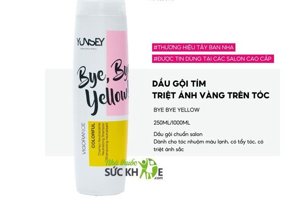 Dầu gội giữ m&agrave;u t&oacute;c tẩy Yunsey Bye Bye Yellow Shampoo