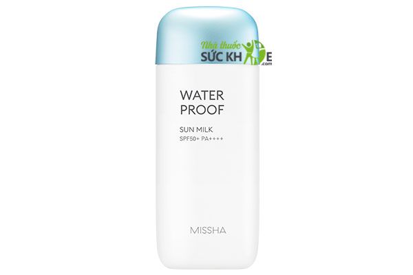 Kem chống nắng h&oacute;a học cho da dầu Missha Waterproof Sun Milk SPF 50+ PA+++&nbsp;