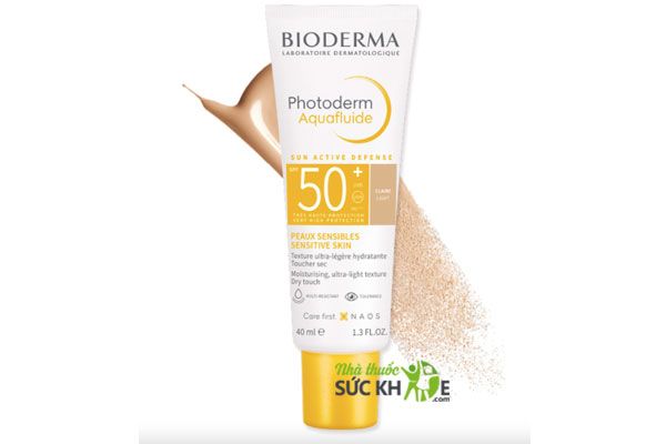 Kem chống nắng h&oacute;a học cho da nhạy cảm Bioderma Photoderm Aquafluide SPF 50+&nbsp;
