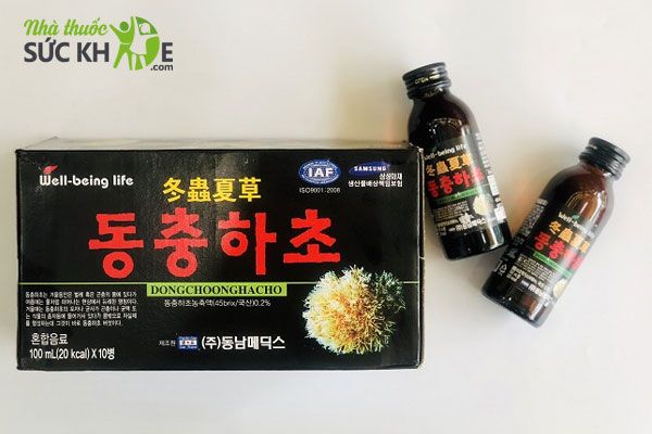 Nước uống đ&ocirc;ng tr&ugrave;ng hạ thảo DONGCHOONGHACHO