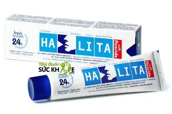 Halita- Kem đ&aacute;nh răng trị h&ocirc;i miệng trắng răng
