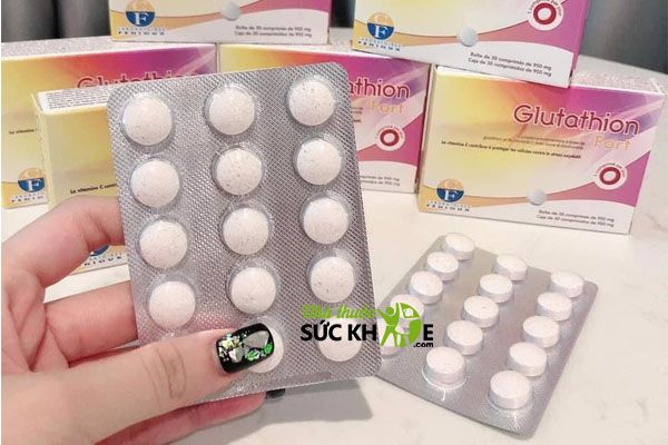 Vi&ecirc;n ngậm trắng da Glutathione Fort