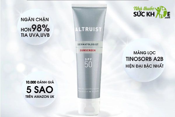 Kem chống nắng phổ rộng cho da treatment Altruist Dermatologist Sunscreen