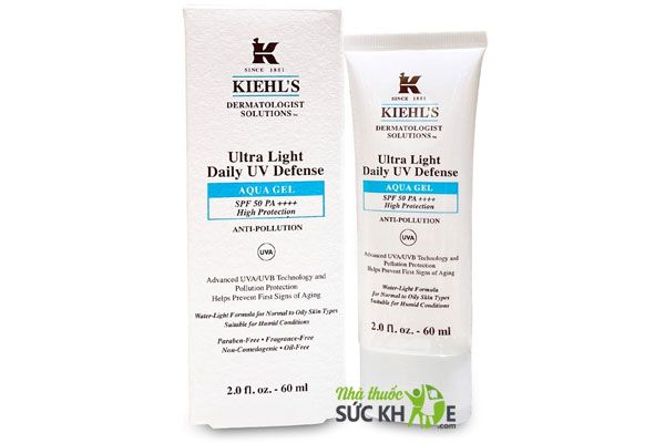 Kem chống nắng Kiehl's&rsquo; Aqua Gel Ultra Light Daily UV Defense