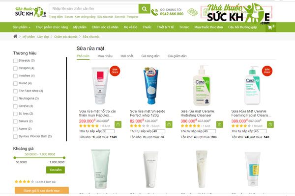Mua h&agrave;ng ngay tại nhathuocsuckhoe.com