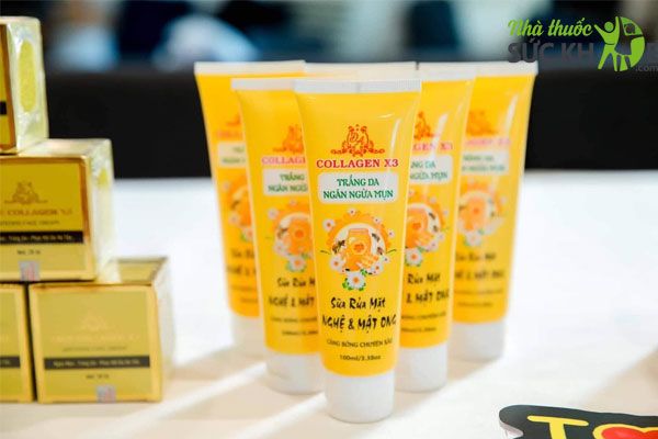 Sữa rửa mặt nghệ mật ong Collagen X3&nbsp;