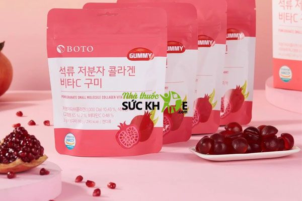 Kẹo dẻo Collagen lựu đỏ BOTO Pomegranate