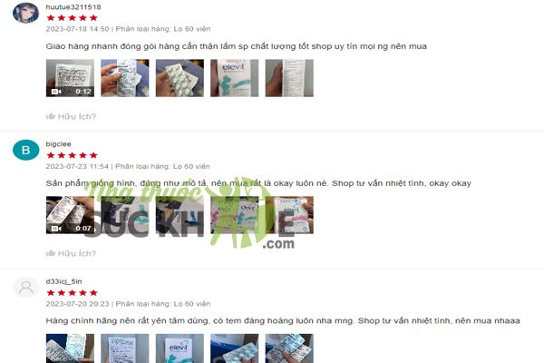 Đ&aacute;nh gi&aacute; vi&ecirc;n uống canxi cho mẹ sau sinh Elevit Breastfeeding