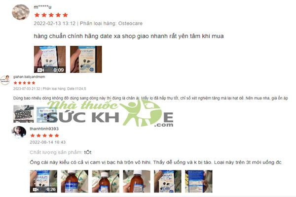 Review canxi cho mẹ sau sinh dạng nước Osteocare Original Liquid
