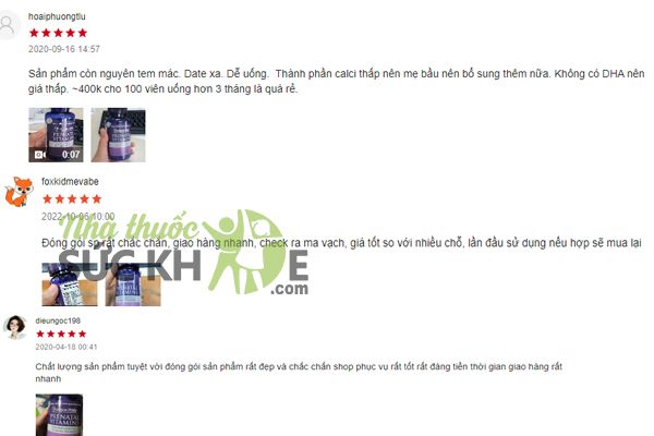 Review Vitamin tổng hợp cho b&agrave; bầu của Mỹ Puritan's Pride Prenatal Vitamins