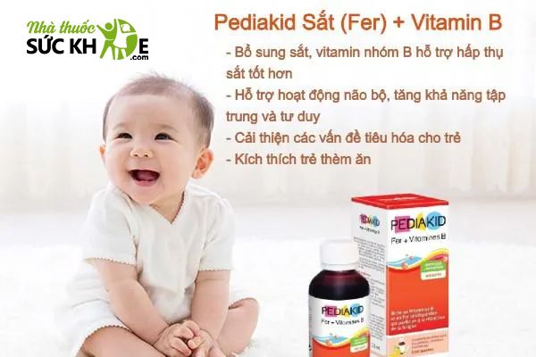 Siro bổ sung sắt v&agrave; Vitamin B PediaKid