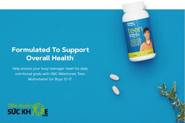 Vi&ecirc;n uống GNC Milestones Teen Multivitamin For Boys