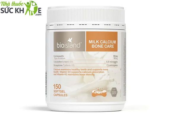 Thuốc canxi cho b&agrave; bầu dạng vi&ecirc;n Bio Island Milk Calcium Bone Care, bổ sung canxi cho b&agrave; bầu 3 th&aacute;ng cuối