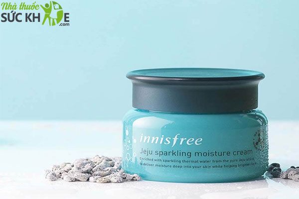 Kem dưỡng ẩm Innisfree cho tuổi dậy th&igrave; Jeju Sparkling Moisture Cream