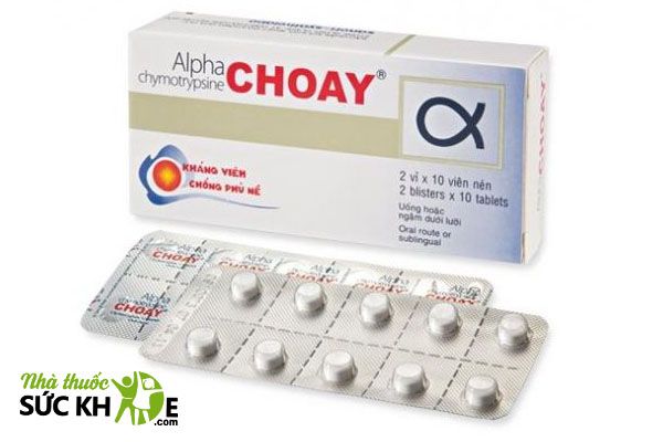 Thuốc Alpha Choay c&oacute; chứa th&agrave;nh phần ch&iacute;nh l&agrave; Chymotrypsin hay Alphachymotrypsin