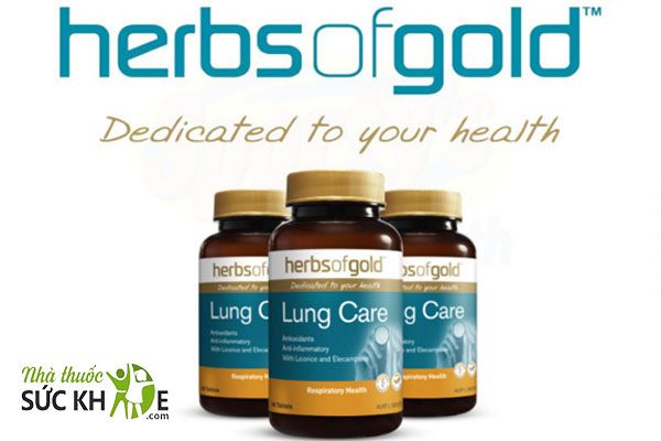 Vi&ecirc;n uống Herbs Of Gold Lung Care hỗ trợ sức khỏe đường h&ocirc; hấp