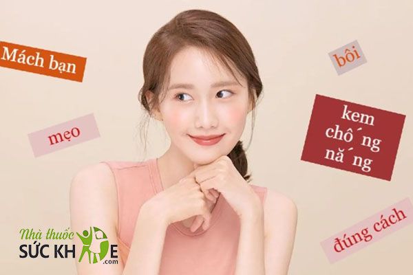 Thoa đều kem chống nắng tr&ecirc;n da, cả v&ugrave;ng mặt v&agrave; v&ugrave;ng cổ&nbsp;