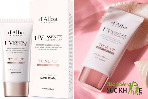 Kem chống nắng thuần chay vật l&yacute; lai h&oacute;a học D&rsquo;alba Waterful Tone- Up Sun Cream