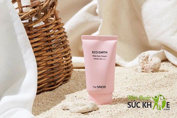 Kem chống nắng che khuyết điểm cho da dầu mụn The Saem Eco Pink
