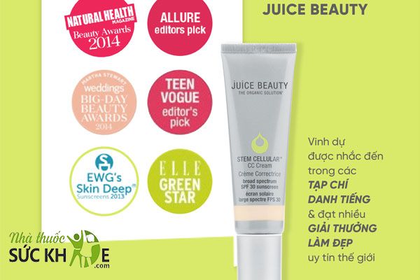 Kem chống nắng thuần chay tốt nhất Juice Beauty Stem Cellular CC Cream