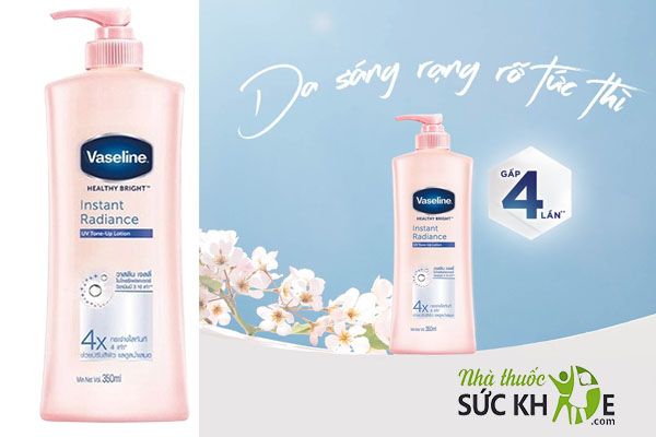Sữa dưỡng thể trắng da Vaseline Healthy Bright Instant Radiance