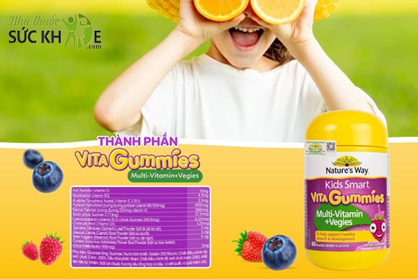 Kẹo dẻo Vitamin v&agrave; rau quả Vita Gummies