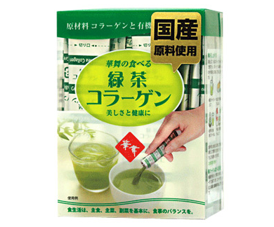Collagen Hanamai trà xanh giúp làn da tươi tắn, mịn màng