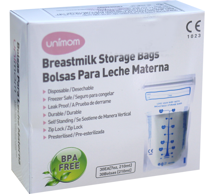 Túi trữ sữa Unimom UM870169 được làm từ vật liệu không có BPA, rất an toàn cho em bé