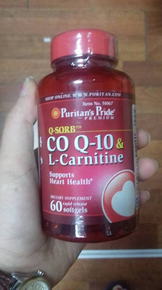 Viên uống bổ tim mạch Coq10 & l-carnitine Puritan's Pride