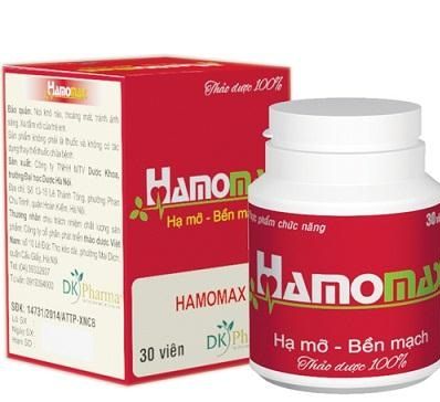 Hamomax - Viên uống giảm mỡ máu, gan nhiễm mỡ hộp 30 viên